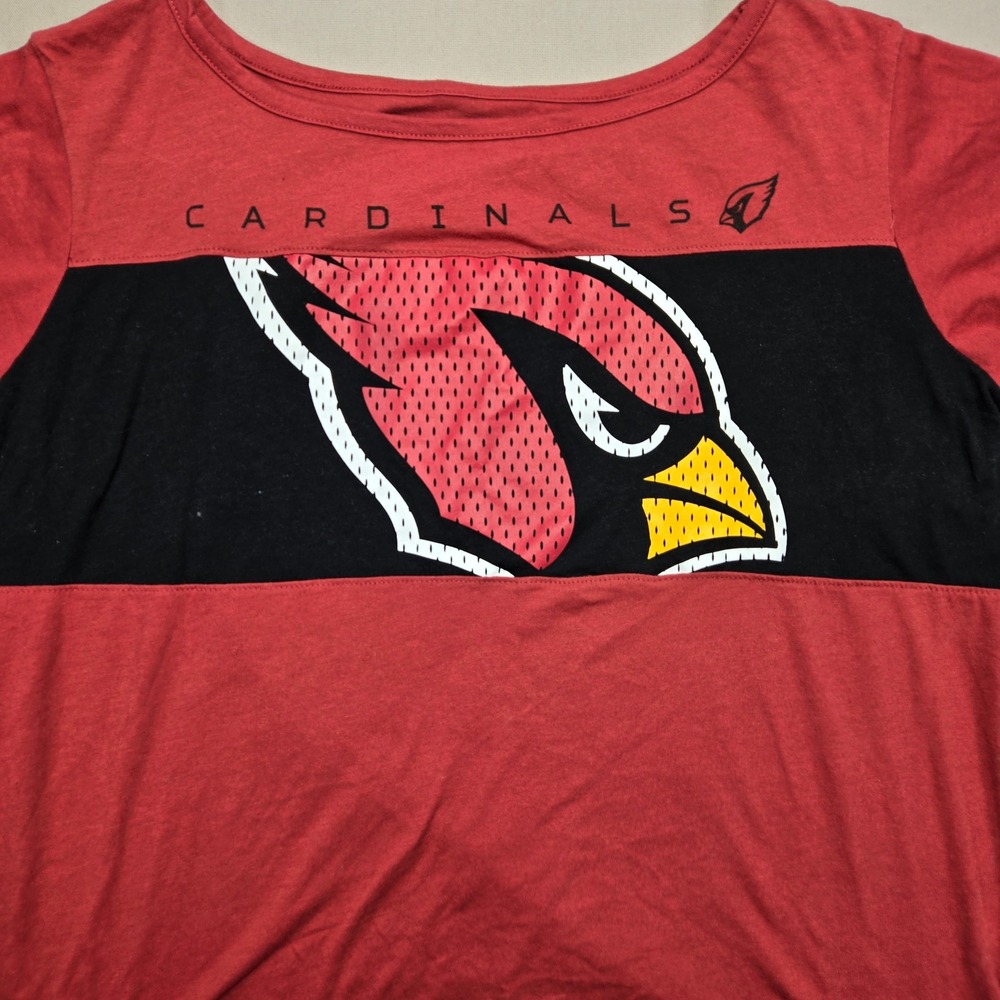 NFL Team Apparel T-Shirt Cardinals Graphic Logo Red Women XL Football Fan Gear - Picture 3 of 5
